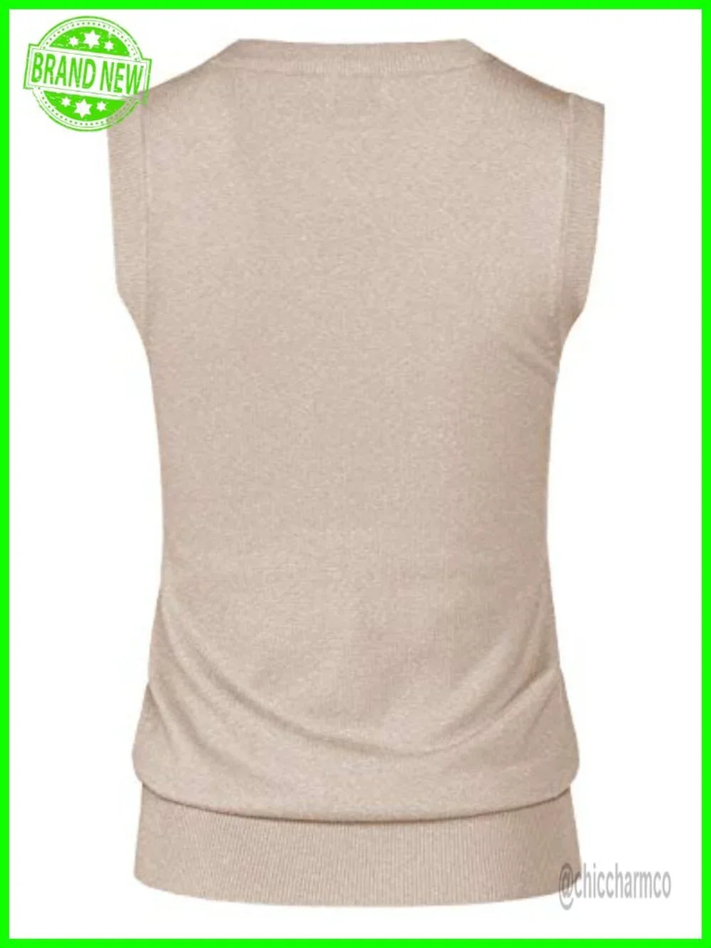 V-Neck Sleeveless Sweater Vest - Viscose/Nylon Blend, Slim Fit, Medium Weight,